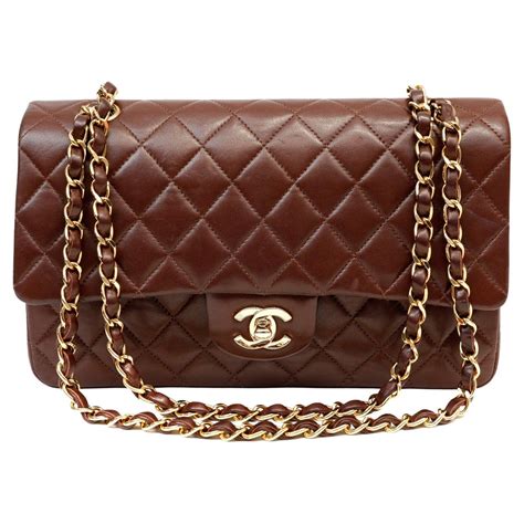 bruine chanel tas shopper|Chanel lambskin bag.